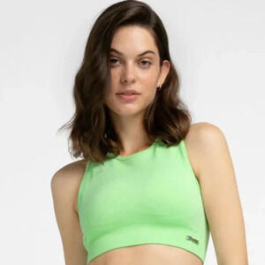 All Access Bandier Women's Sport Bra Plus Size  Athletic Top Lime Green Size 2X.